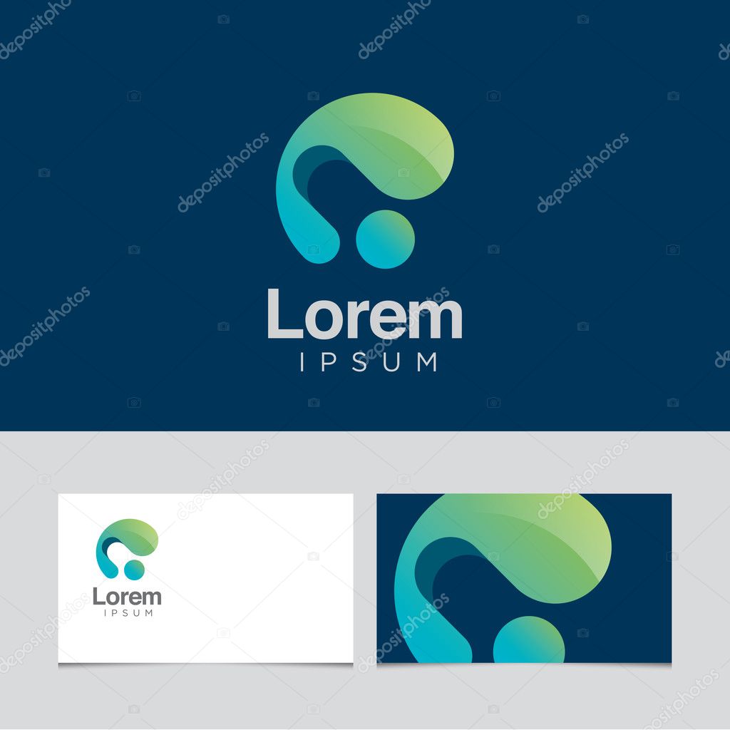 Logo design element with business card template