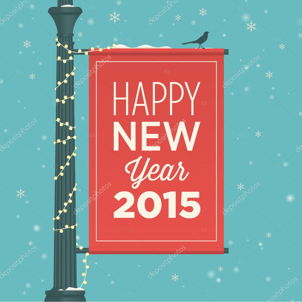 Happy new year 2015 card