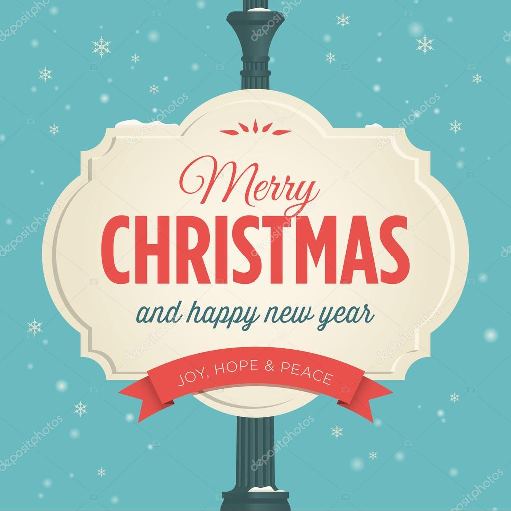Merry Christmas and happy new year card
