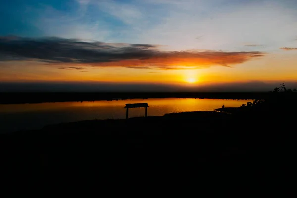 Красивый Впечатляющий Восход Солнца Колумбии Любимым Человеком — стоковое фото
