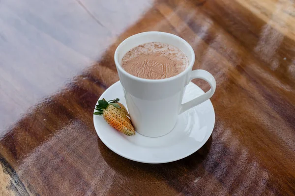 Delicious Cup Hot Chocolate Start Great Day — 스톡 사진