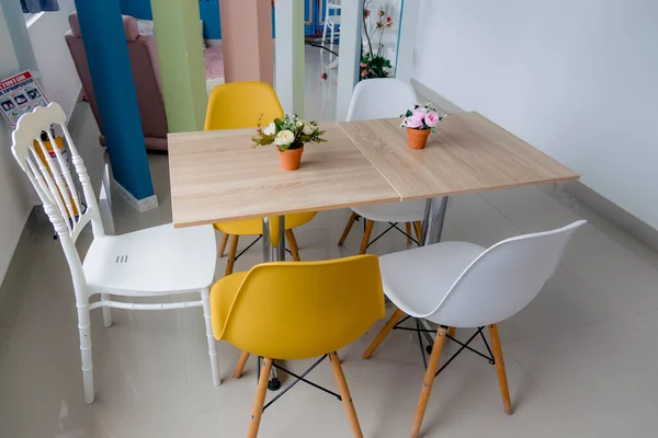 Beautiful Cafeteria Full Color Enjoy Good Company — Stock Fotó