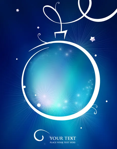 Fondo de Navidad elegante con adornos — Vector de stock