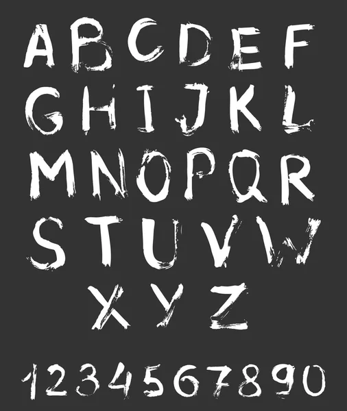 Alphabet abrégé avec chiffres . — Image vectorielle