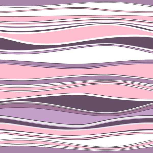 Abstract seamless pattern, pink vector waves. — Stock Vector