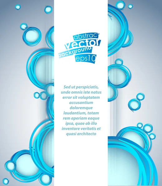 Vector abstracte achtergrond met blauwe bubbels element. — Stockvector