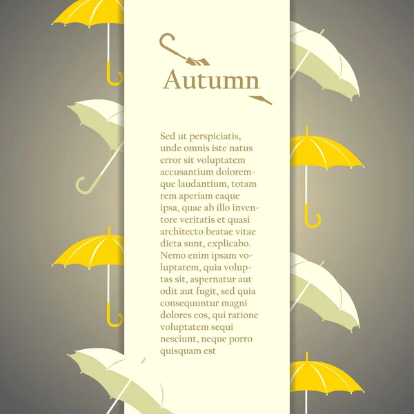 Flyer, brochure or cover design with autumn design elements. — Stock Vector