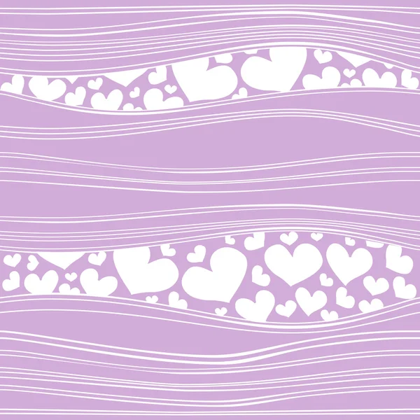 Seamless mönster med valentine hjärtan och linjer. vektor illustration. — Stock vektor