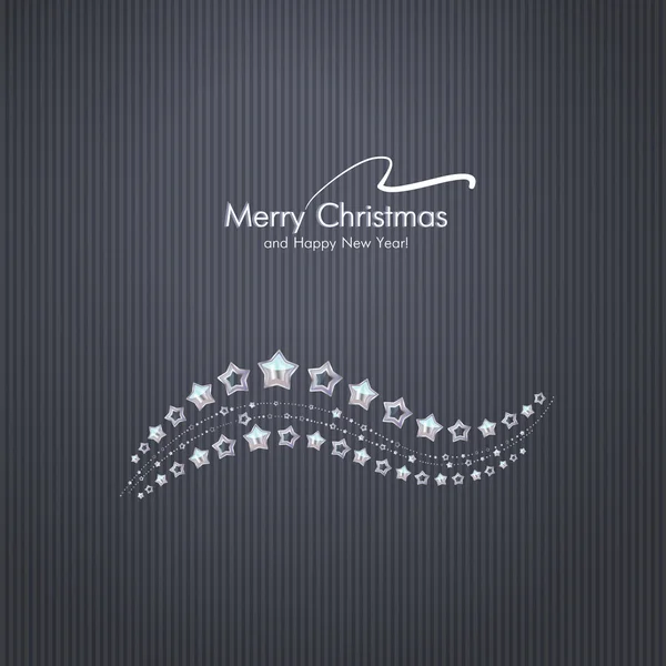 Elegante tarjeta de Navidad con elemento de diseño de estrellas . — Vector de stock