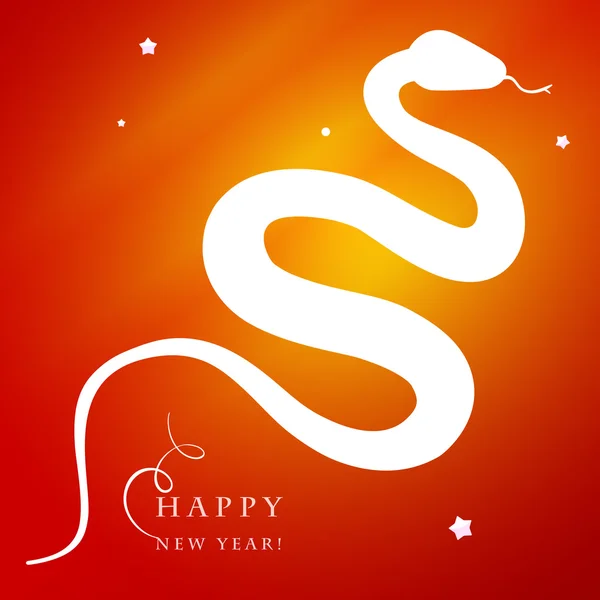 Tarjeta de colores con serpiente. Año nuevo 2013. Ilustración vectorial . — Archivo Imágenes Vectoriales