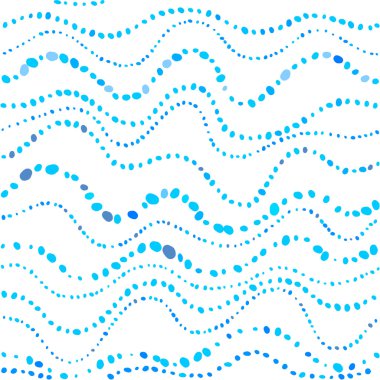 Light seamless pattern with waves of dots.