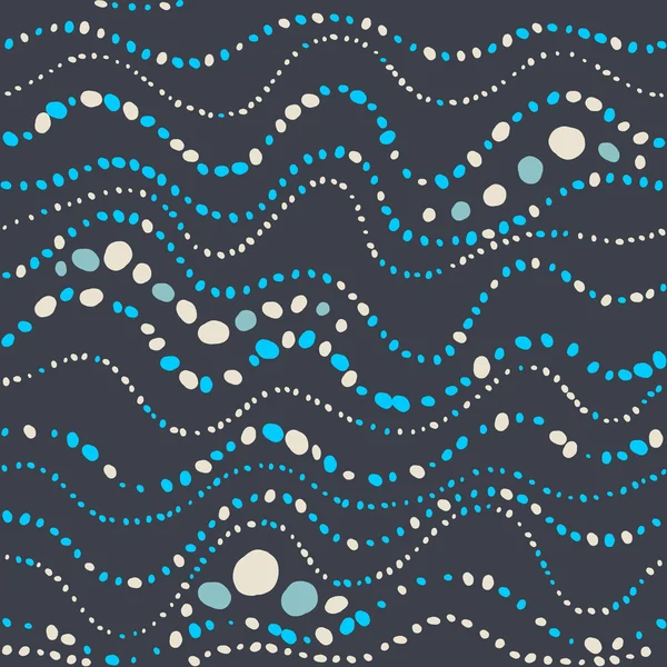 Seamless pattern with waves of dots. — Stock Vector