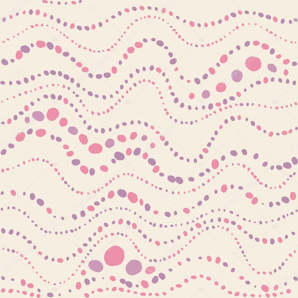 Funky seamless pattern with waves of dots.