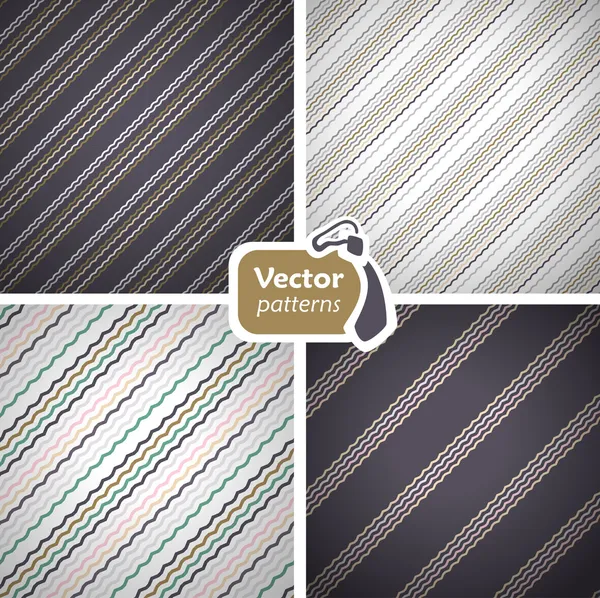 Conjunto de 4 elegantes padrões masculinos sem costura . — Vetor de Stock