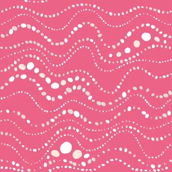 Seamless pattern with waves and rounds. — Stock Vector