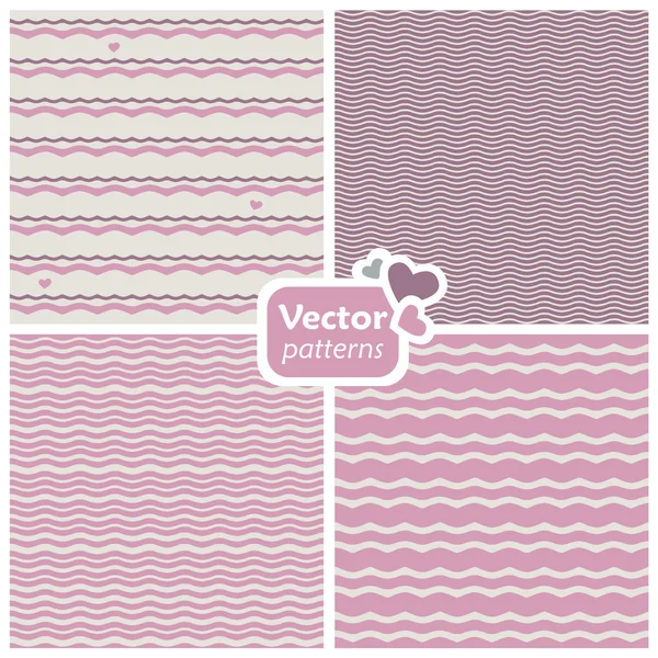 Vector 4 Valentin gyűjteménye — Stock Vector