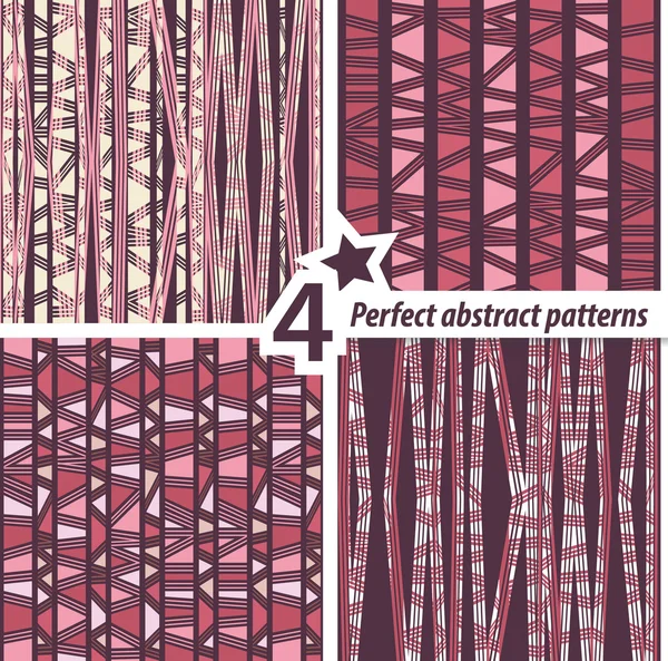 A set of 4 seamless patterns. — Stock Vector