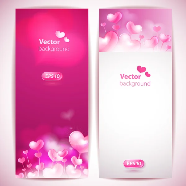 2 tarjetas de San Valentín . — Vector de stock