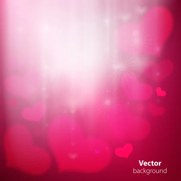 Beautiful vector background with hearts. — Stock Vector