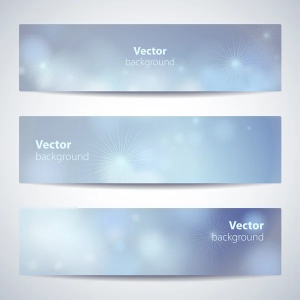 Conjunto de encabezados vectoriales abstractos o banners . — Vector de stock