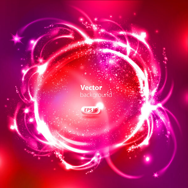 Vector glossy bubbles. Abstract background