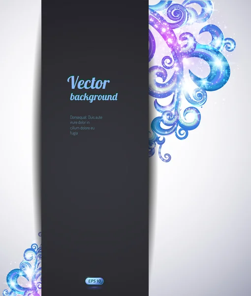 Vector abstracte achtergrond met swirly ontwerpelement. — Stockvector