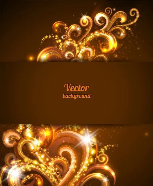 Abstracte achtergrond met gouden vector designelementen. brochure — Stockvector