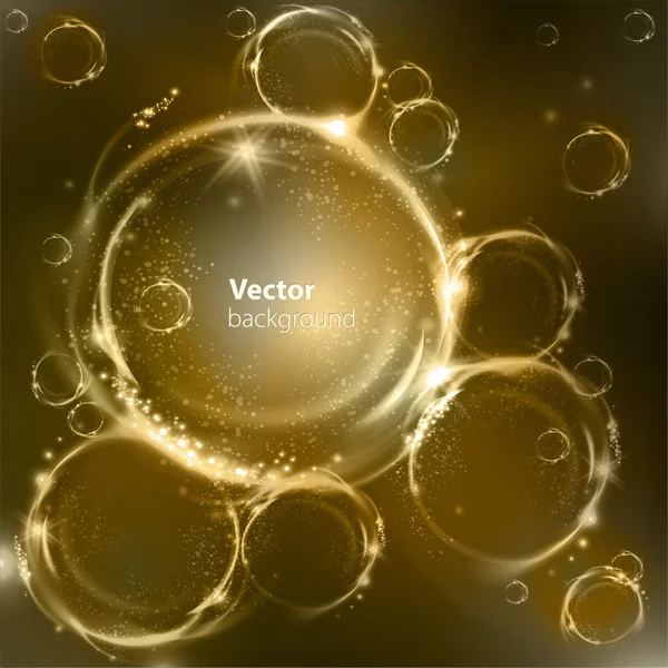 Vector glossy bubbles. Abstract background — Stock Vector