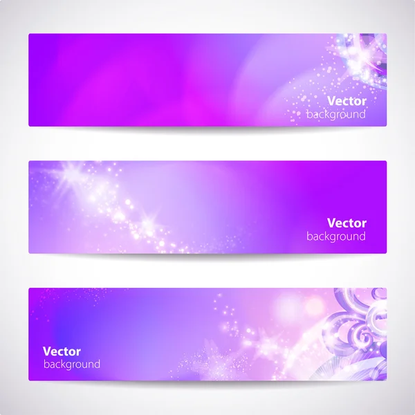 Set van drie vector banners. — Stockvector
