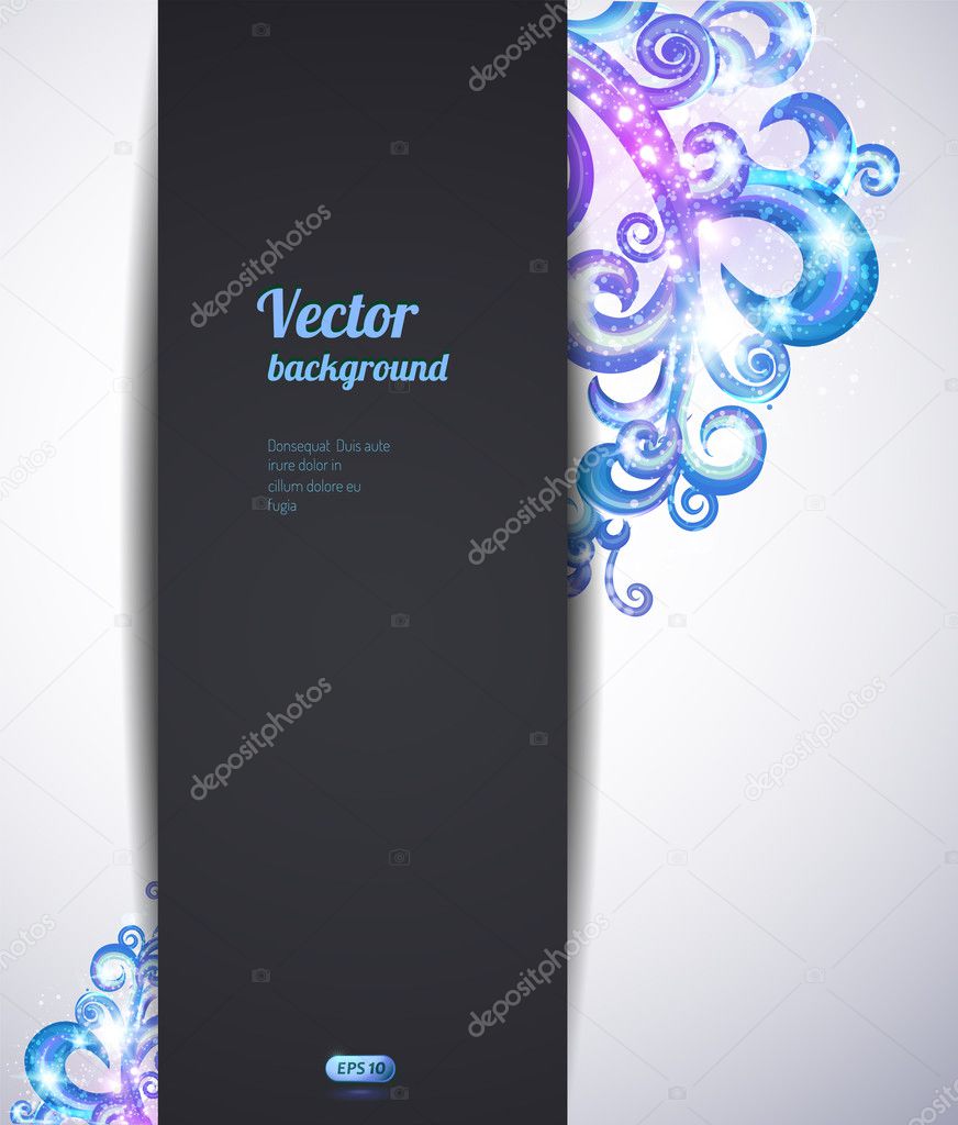Vector abstract background with swirly design element.
