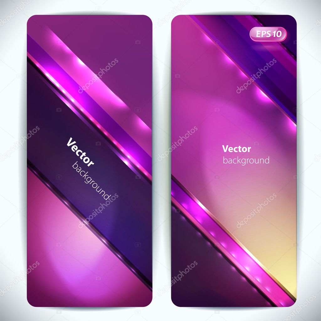 Set of colorful abstract vector banners.