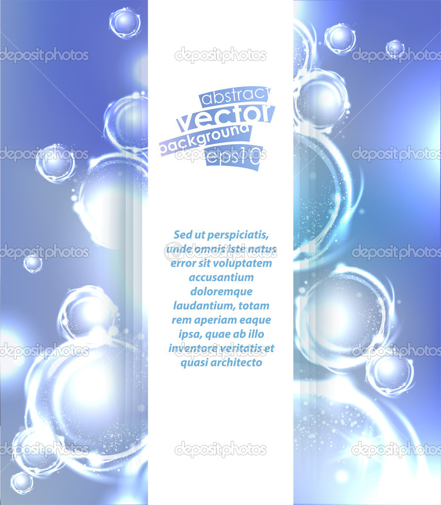Vector abstract background with bubbles elements.