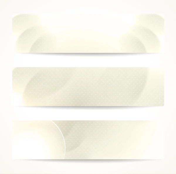 Set of abstract beige headers or banners. — Stock Vector