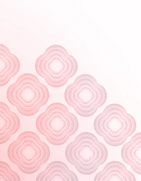 Fondo rosa con adorno floral abstracto. Plantilla cubierta . — Vector de stock