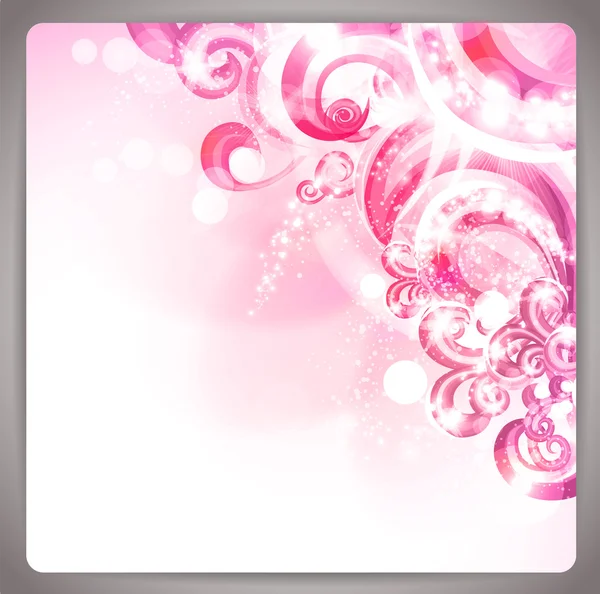 Абстрактный фон с милыми розовыми вихрями . — стоковый вектор