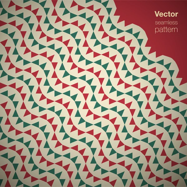 Sömlös vektor retro mönster med diagonal vågor. — Stock vektor