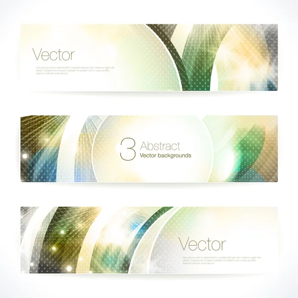 Conjunto de banners vectoriales abstractos . — Archivo Imágenes Vectoriales