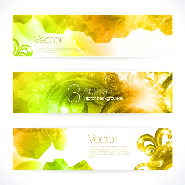 Conjunto de banners vetoriais abstratos . — Vetor de Stock