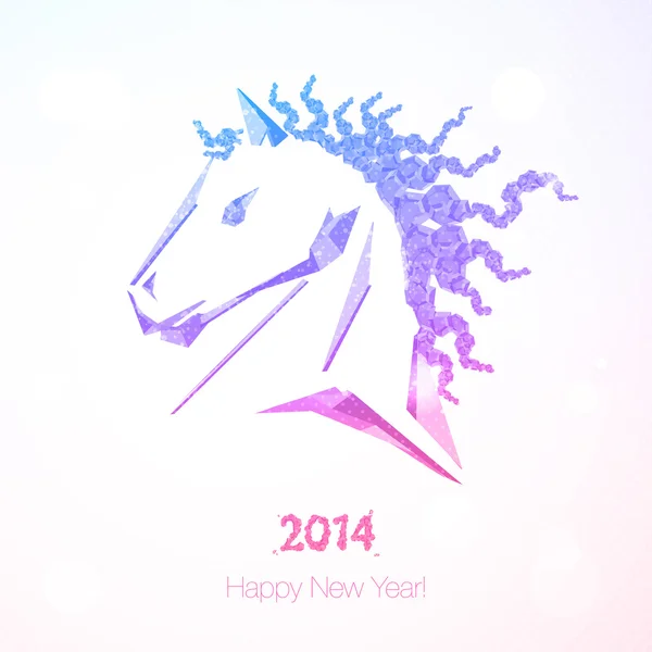 Felice anno nuovo 2014. — Vettoriale Stock