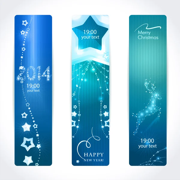 Christmas, New Year banners. — Stock Vector