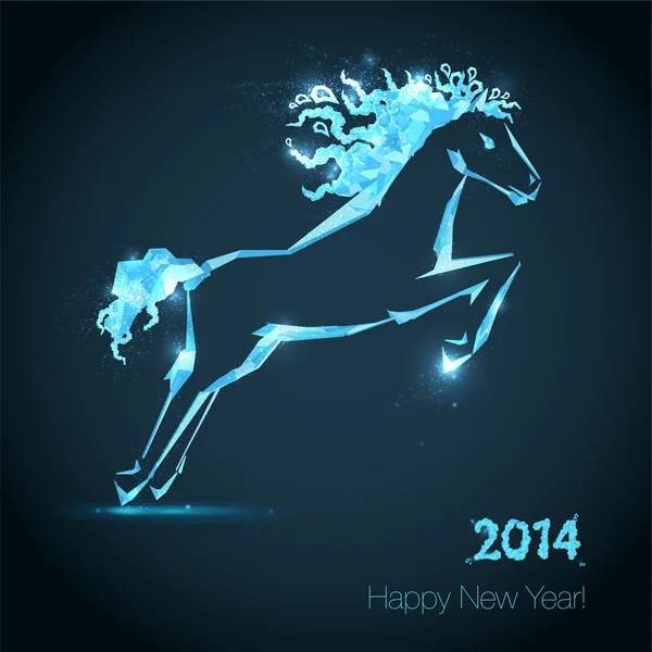 Felice anno nuovo 2014. — Vettoriale Stock