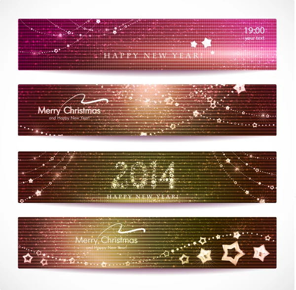 New Year banners. — Stock Vector