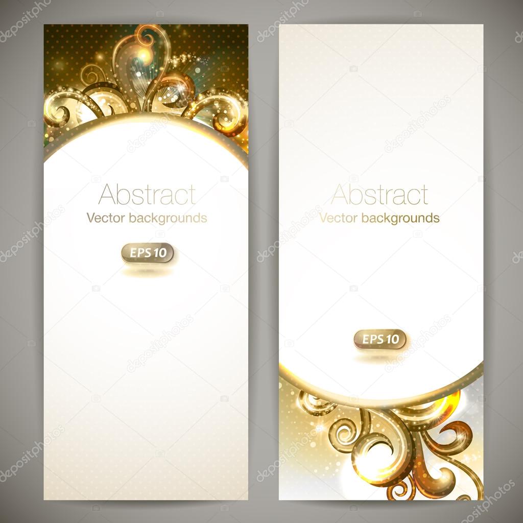 gold abstract  banners.