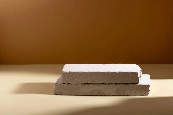 Fondo Con Formas Geométricas Hormigón Para Productos Cosméticos Pódiums Rectangulares —  Fotos de Stock