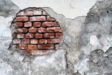 Damaged brick wall clipart