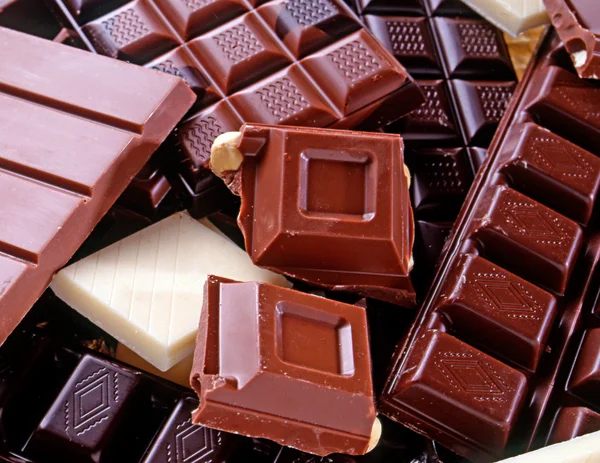 Különböző lemezbugák csokoládé — Stock Fotó