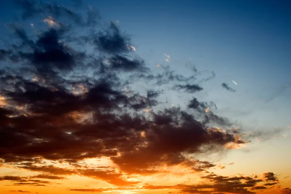 美丽的橙色夕阳黄昏 — 图库照片