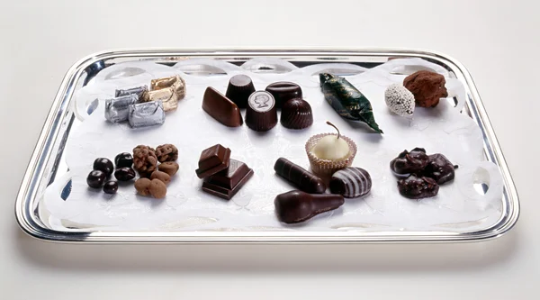 Chocolates de luxo feitos à mão — Fotografia de Stock