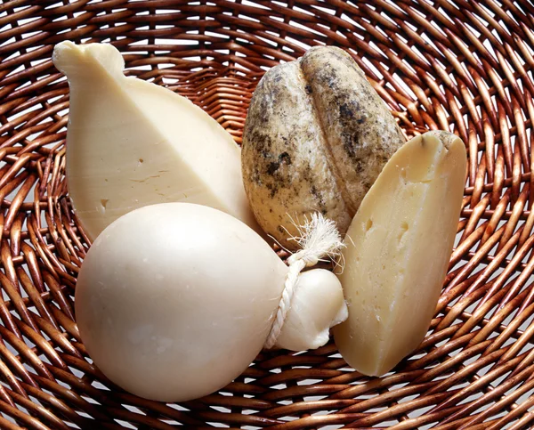 Two hard Italian cheeses — Stock Photo, Image