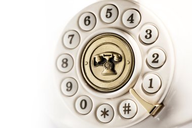 Çevirmeli vintage telefon